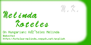 melinda koteles business card